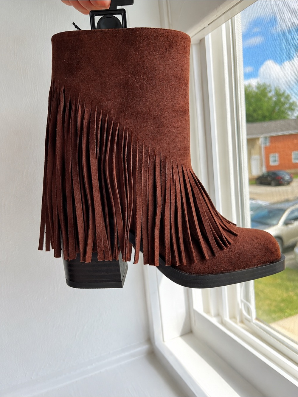No Boundaries Brown Fringe Western Ankle Boots Size 6 New With Tags